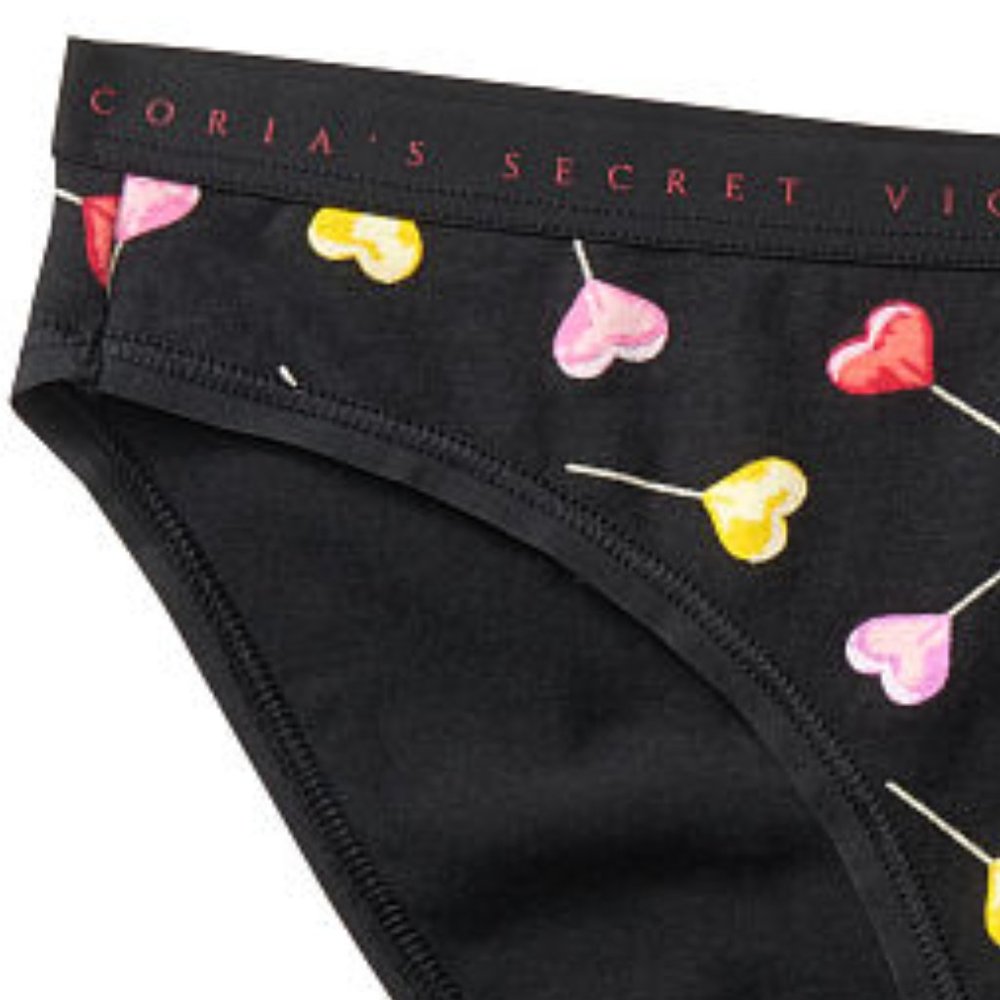 Hearts 💗 XS Bikini VS NWT Heart Lollipops Victoria's Secret NEW So Cute! - Picture 11 of 12